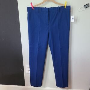 GAP NWT Blue Dress Pants Straight Leg Cropped Size 12R